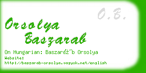 orsolya baszarab business card